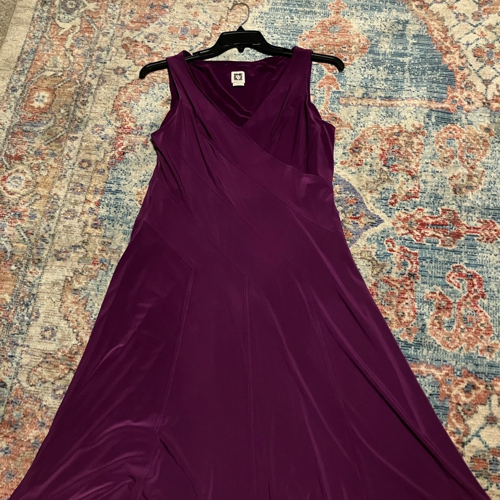 Anne Klein Deep Purple Maxi Dress